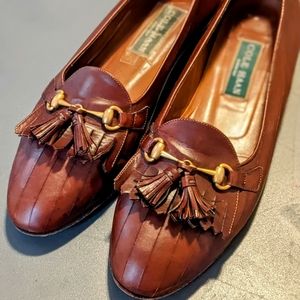 Cole Haan preppy tassel loafers VINTAGE Classic brown size women's 9 1/2